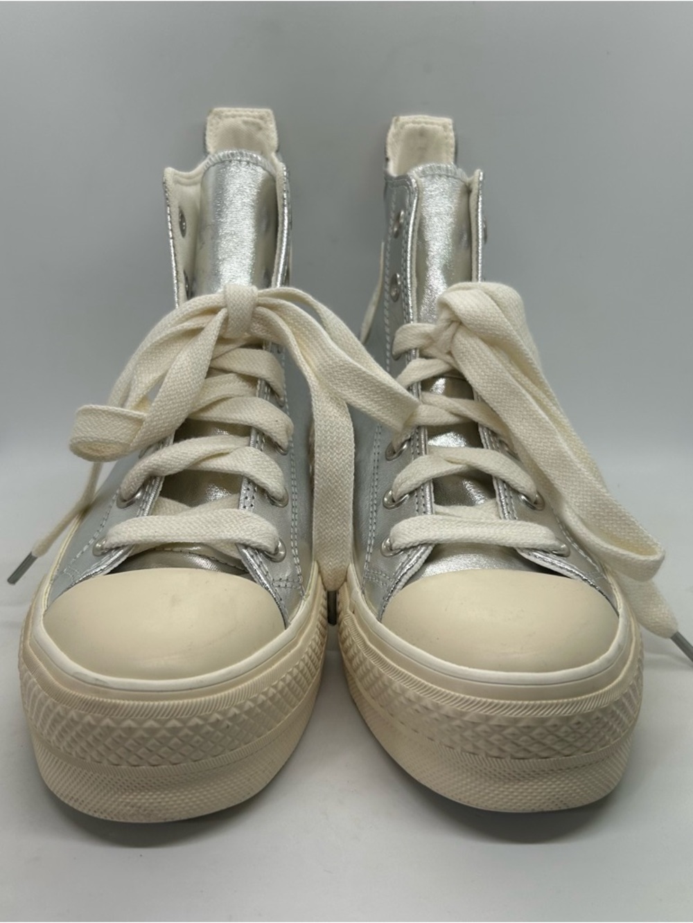 Chuck Taylor® All Star® Lift Metallic High Top Platform Sneaker (Womens) Sz 9 - Picture 5 of 10